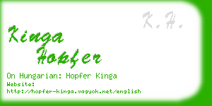 kinga hopfer business card